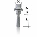 Radschraube M12x1,25 x L55 SW17 für Flachbund...