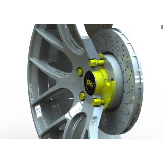 10mm (2x5mm) ST Spurverbreiterung platten Spurverbreiterung Audi + Radschrauben M14 x 1,5