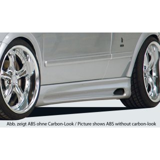 Rieger Seitenschweller für Opel Astra G Coupe li. re Carbon-Look
