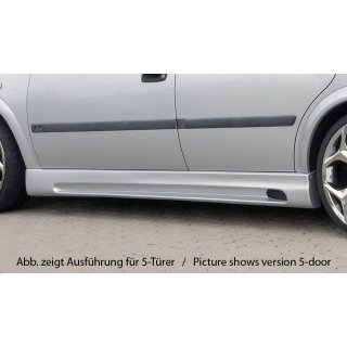 Rieger Seitenschweller für Opel Astra G Stufenheck li. re mit Ausschnitt