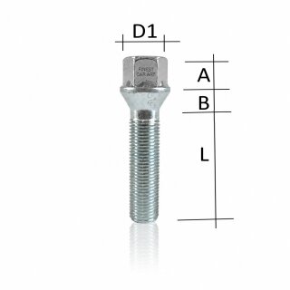 Radschraube M14 x 1,5 L53 Kegel 60Â°