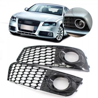 NSW Gitter Wabengitteroptik Chrom Glanz Schwarz für Audi A4 8K B8 VFL