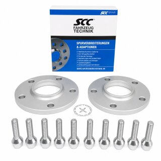 30mm 2x15mm Spurverbreiterung Distanzscheiben SCC für BMW LK 5x120 NLB 72,6mm mit Radschrauben