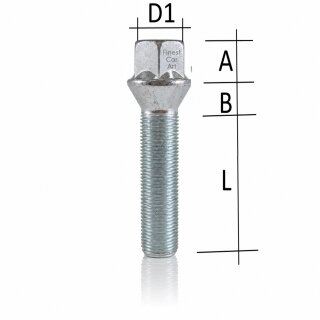 Radschraube M14 x 1,25 L50 Kegel 60Â°