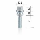 Radschraube M14 x 1,5 L45 Kugel R14 2 Teilig für V.A.G