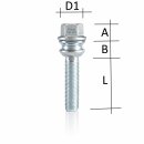 Radschraube M14 x 1,5 L48 Kugel R14 2 Teilig für V.A.G
