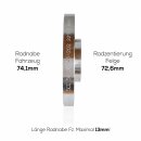 4 Adapterscheiben je 15mm BMW E39 LK 5/120 NLB 74,1 auf 72,6mm E46 E60 E90