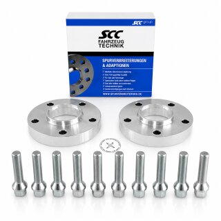 50mm 2x25mm Spurverbreiterung Distanzscheiben SCC für BMW 5er E39 mit Radschrauben
