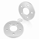 SCC Spurverbreiterung 10 mm (2×5 mm) 5×112 / 66,6 mm silber eloxiert inkl. Radschrauben für Audi 5x112 66,6