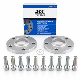 30mm 2x15 mm SCC Spurverbreiterung Distanzscheiben für BMW LK 5x112 NLB 66,6mm mit Radschrauben