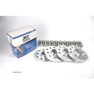SCC Spurverbreiterung Distanzscheiben Set VA 20mm / HA 30mm für Audi inkl. Radschrauben