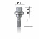 Radschraube M12x1,25 x L40 SW17 Flachbund für...