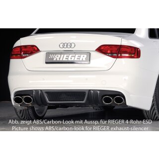 Rieger Heckschürzenansatz für Audi A4 B8 8K1 Limo Avant 07-10 VFL Matt Schwarz