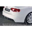 Rieger Heckschürzenansatz für Audi A4 B8 8K1 Limo Avant 07-10 VFL Matt Schwarz