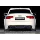 Rieger Heckschürzenansatz für Audi A4 B8 8K1 Limo Avant 07-10 VFL Matt Schwarz