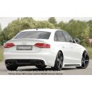 Rieger Heckschürzenansatz für Audi A4 B8 8K1 Limo Avant 07-10 VFL Matt Schwarz