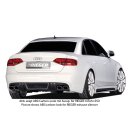 Rieger Heckschürzenansatz für Audi A4 B8 8K1 Limo Avant 07-10 VFL Matt Schwarz