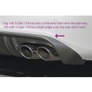 Rieger Heckschürzenansatz für Audi A4 B8 8K1 Limo Avant 07-10 VFL Matt Schwarz