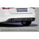 Rieger Heckeinsatz Schwarz Glanz für Audi A6 4F Limo Avant ab 08.11 Facelift Schwarz Glanz