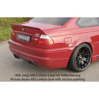 Rieger Heckschürzenansatz für BMW 3er E46 M3 Coupe 06.00- Carbon-Look