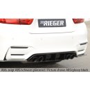 Rieger Heckeinsatz für BMW 4er F83 M4 M3 Cabrio 07.14- Matt Schwarz