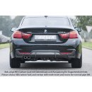 Rieger Heckeinsatz für BMW 4er F36  3C Gran Coupe 5-tür. 05.14--06.15 VFL Matt Schwarz