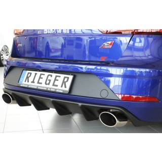 Rieger Heckeinsatz für Seat Leon Cupra 5F 5-tür. ST Kombi ab 01.17- Facelift Schwarz Matt
