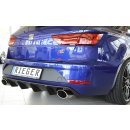 Rieger Heckeinsatz für Seat Leon Cupra 5F 5-tür. ST Kombi ab 01.17- Facelift Schwarz Matt