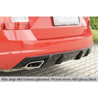 Rieger Heckeinsatz für Skoda Octavia RS 5E Vorfacelift 6.13-1.17 Schwarz Matt