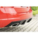Rieger Heckeinsatz Diffusor für Skoda Octavia RS 5E Schwarz Glanz ohne AHK