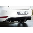 Rieger Heckeinsatz Schwarz Glanz für VW Golf 6 GTI Schwarz Glanz