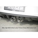 Rieger Heckeinsatz Diffusor Matt für VW Golf 6 5-tür. 10.08- ABS für R20 Auspuff Matt Schwarz