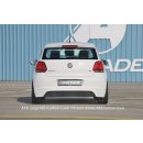 Rieger Heckschürzenansatz für VW Polo 6 6R 5-tür. 04.09-01.14 VFL Matt Schwarz