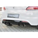 Rieger Heckeinsatz für R-Line Heckschürze für VW Scirocco 3 13 Schwarz Glanz