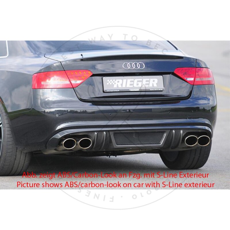 Calandre Noir Brillant Nid D'abeilles Pour Audi A5 B8 8T (Coupé, Cabrio, Sportback 2007-2011) - Sans Sigle