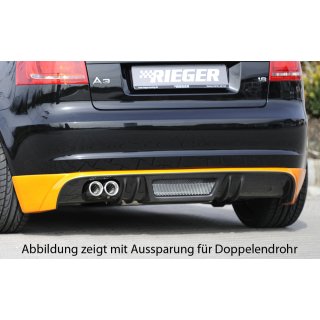 Rieger Heckschürzenansatz für Audi A3 8P 3-Tür 07.08- Facelift