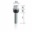 1x Radschraube M14 x 1,5 L50 Kugel R14 2 Teilig...