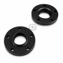 SCC Spurverbreiterung 30 mm (2×15 mm) 5×112 / 66,6 mm schwarz eloxiert inkl. Radschrauben für Audi 5x112 66,6
