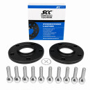 30mm 2x15mm SCC Spurverbreiterung Schwarz für BMW mit Radschrauben M12x1,5