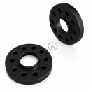 40mm 2x20mm SCC Spurverbreiterung Schwarz platten Seat 5x112 + Radschrauben