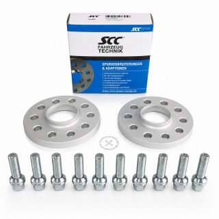 30mm 2x15mm SCC Spurverbreiterung für Audi S RS R8 + Radschrauben M14 x 1,5 R13
