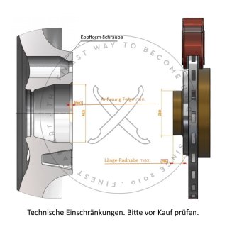 20mm 2x10mm SCC Spurverbreiterung Distanzscheiben MCC Smart + Radschrauben 3 Loch