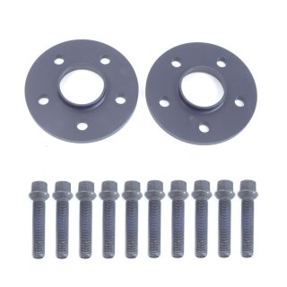 20mm 2x10mm SCC Spurverbreiterung Schwarz Mercedes E Coupe + Radschrauben