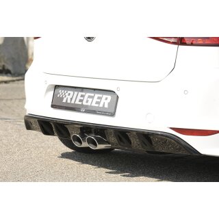 Rieger Heckeinsatz für R-Line Heckschürze  Schwarz Glanz für VW Golf 7 5-türer BJ. 10.12-