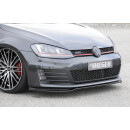 Rieger Spoilerschwert nur für GTI / GTD  Schwarz Glanz für VW Golf 7 GTI 5-türer BJ. 04.13-12.16 (bis Facelift)
