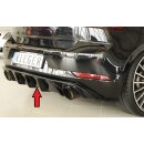 Rieger Heckeinsatz  Schwarz Glanz für VW Golf 7 GTI...