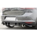 Rieger Heckeinsatz  Schwarz Glanz für VW Golf 7 GTI...