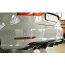 Rieger Diffusor Für A3 8V Limo Cabrio VFL S-Line Schwarz Glanz ESD Doppel Links