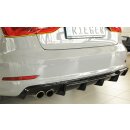 Rieger Diffusor Für A3 8V Limo Cabrio VFL S-Line Schwarz Glanz ESD Doppel Links