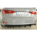 Rieger Diffusor Für A3 8V Limo Cabrio VFL S-Line Schwarz Glanz ESD Doppel Links